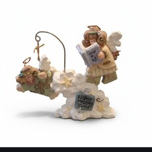 Kurt Adler Angel Cloud Ornament with Gold and Cream Accents
